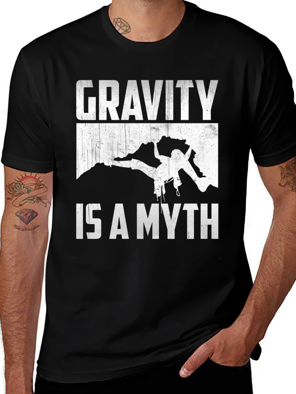 Gravity is a Myth Rock Climbing T-Shirt