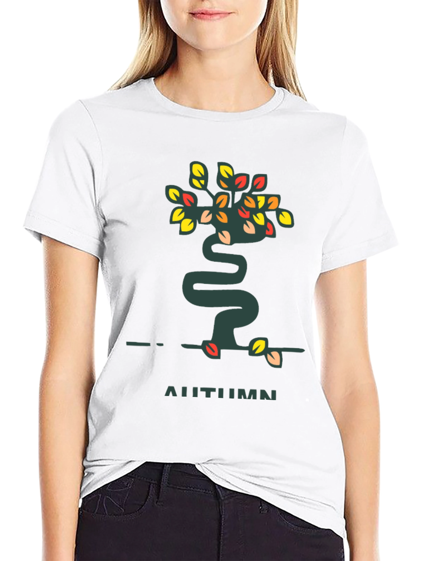 Autumn Tree Graphic Tee - Stylish Fall Fashion T-Shirt