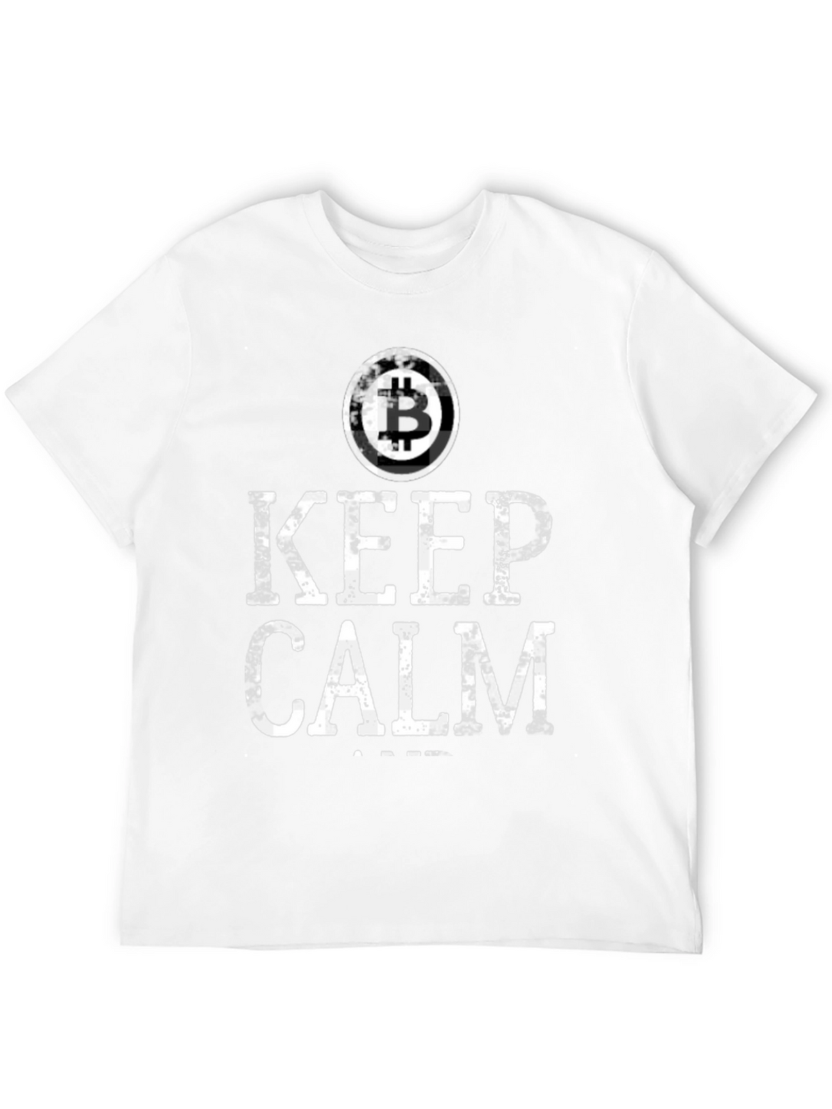 Keep Calm Bitcoin Black T-Shirt Crypto Currency Tee