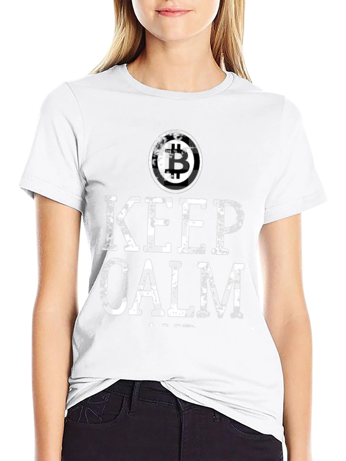 Keep Calm Bitcoin Black T-Shirt Crypto Currency Tee
