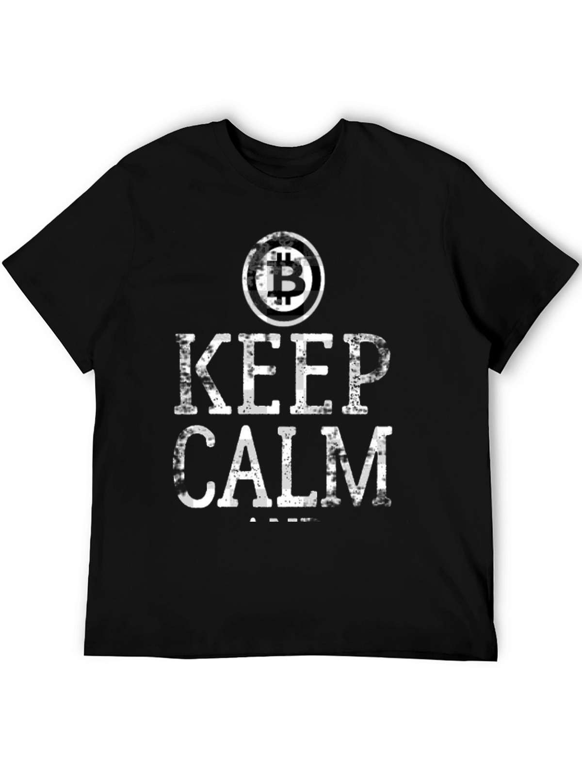 Keep Calm Bitcoin Black T-Shirt Crypto Currency Tee