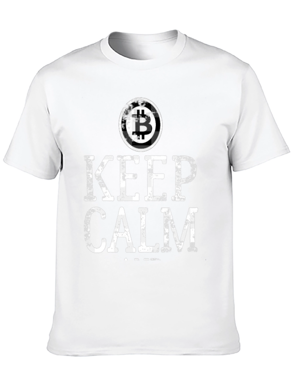 Keep Calm Bitcoin Black T-Shirt Crypto Currency Tee