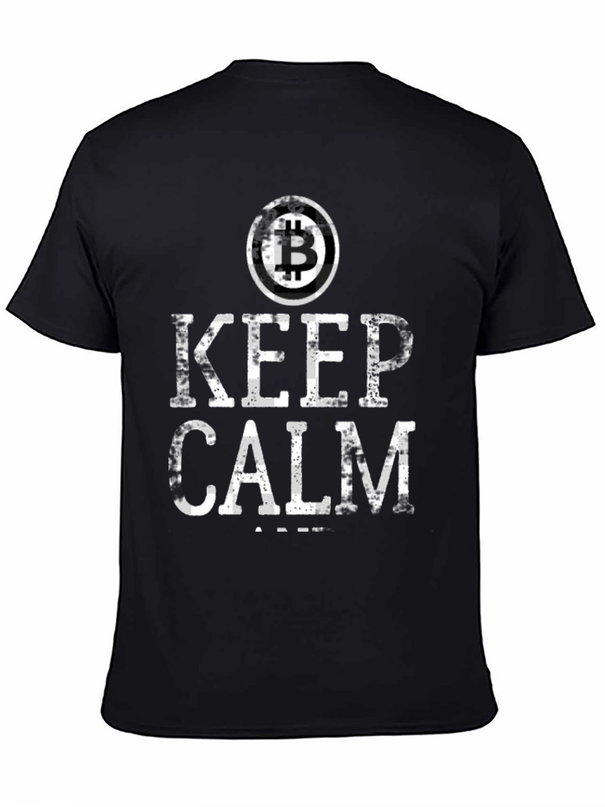 Keep Calm Bitcoin Black T-Shirt Crypto Currency Tee