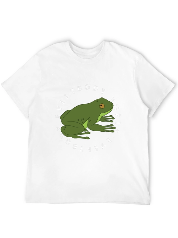 Everybody Hurts Frog Graphic Black T-Shirt