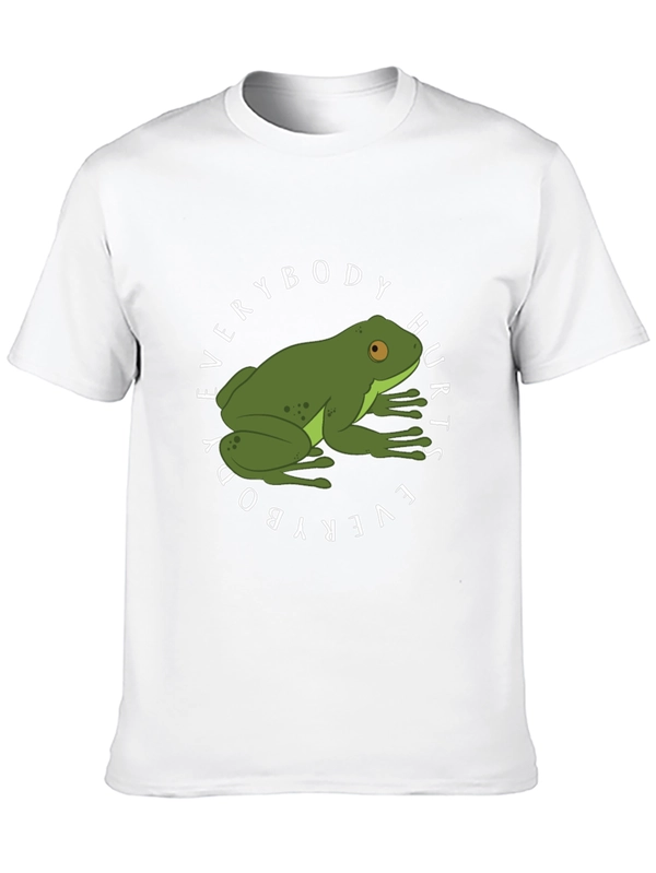 Everybody Hurts Frog Graphic Black T-Shirt
