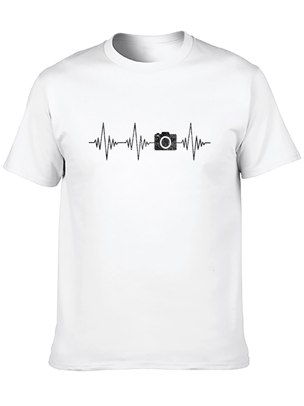 Photographer Heartbeat Black T-Shirt