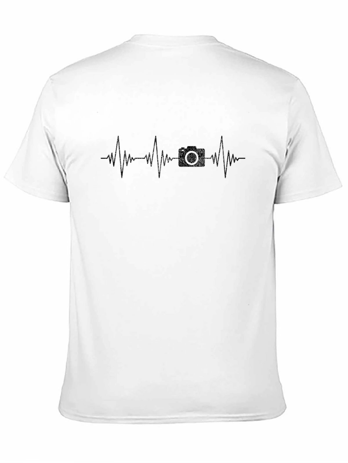 Photographer Heartbeat Black T-Shirt