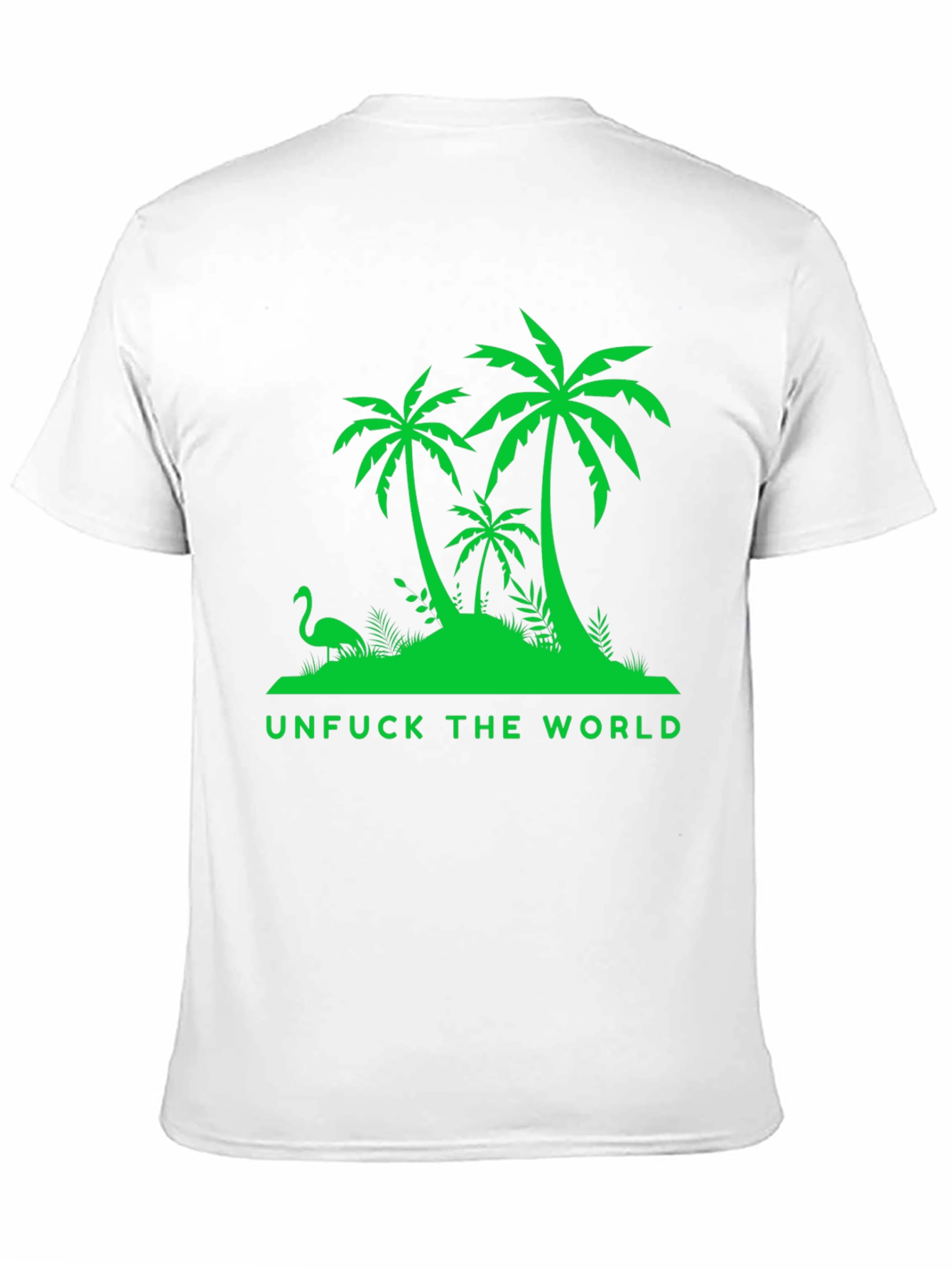 Unfuck The World Graphic Tee Black Palm Tree