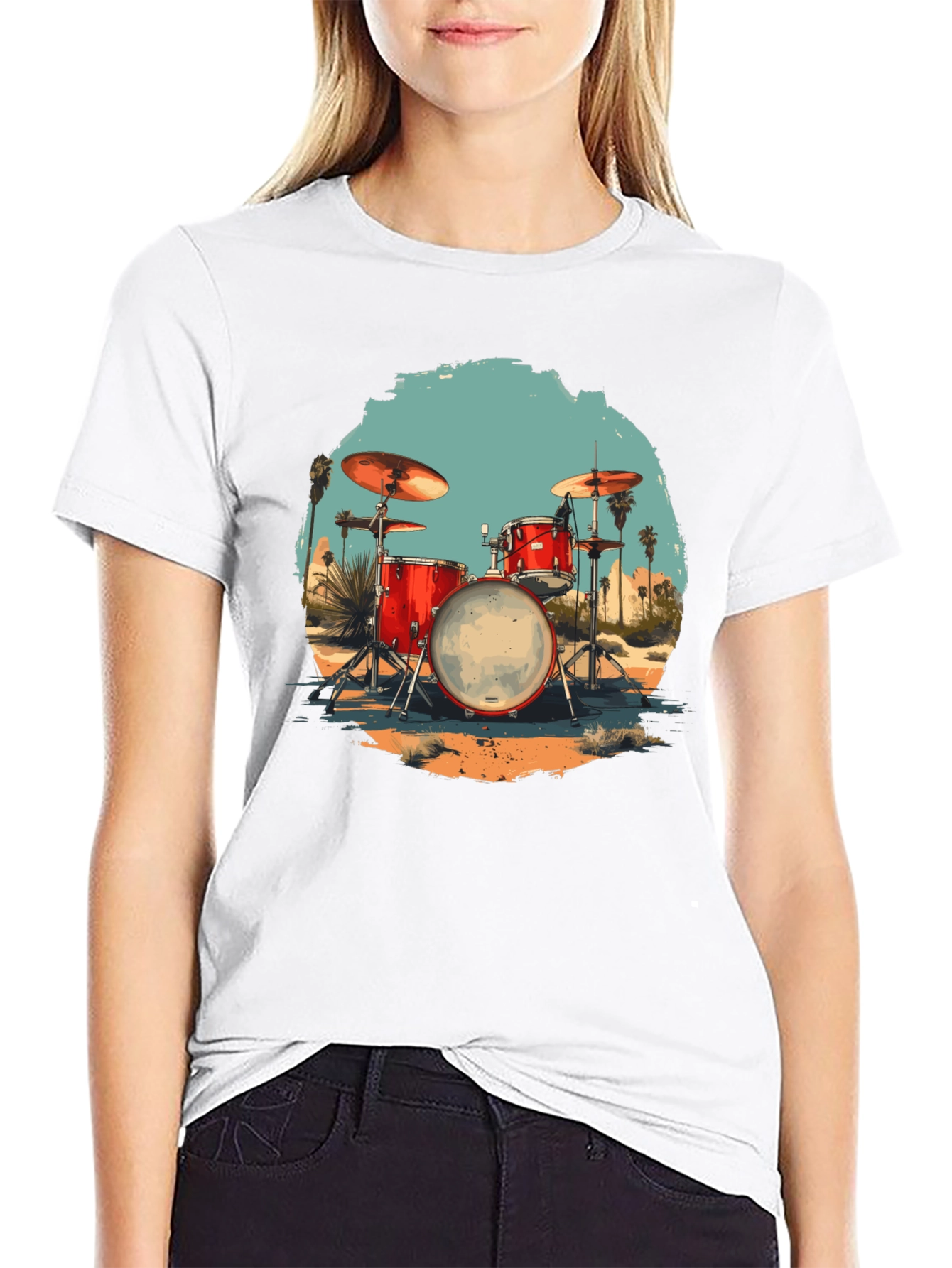 Drum Set Graphic Tee - Desert Vibes