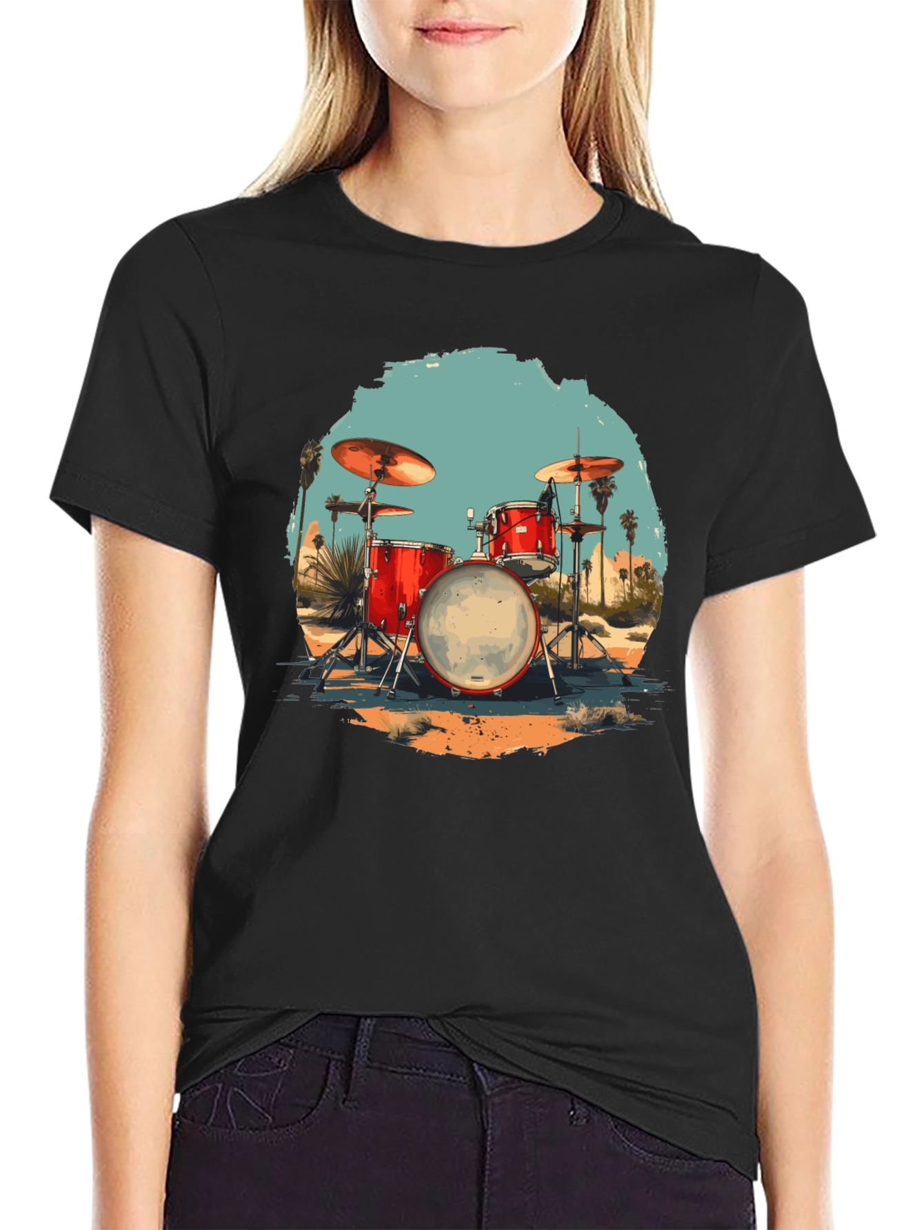Drum Set Graphic Tee - Desert Vibes