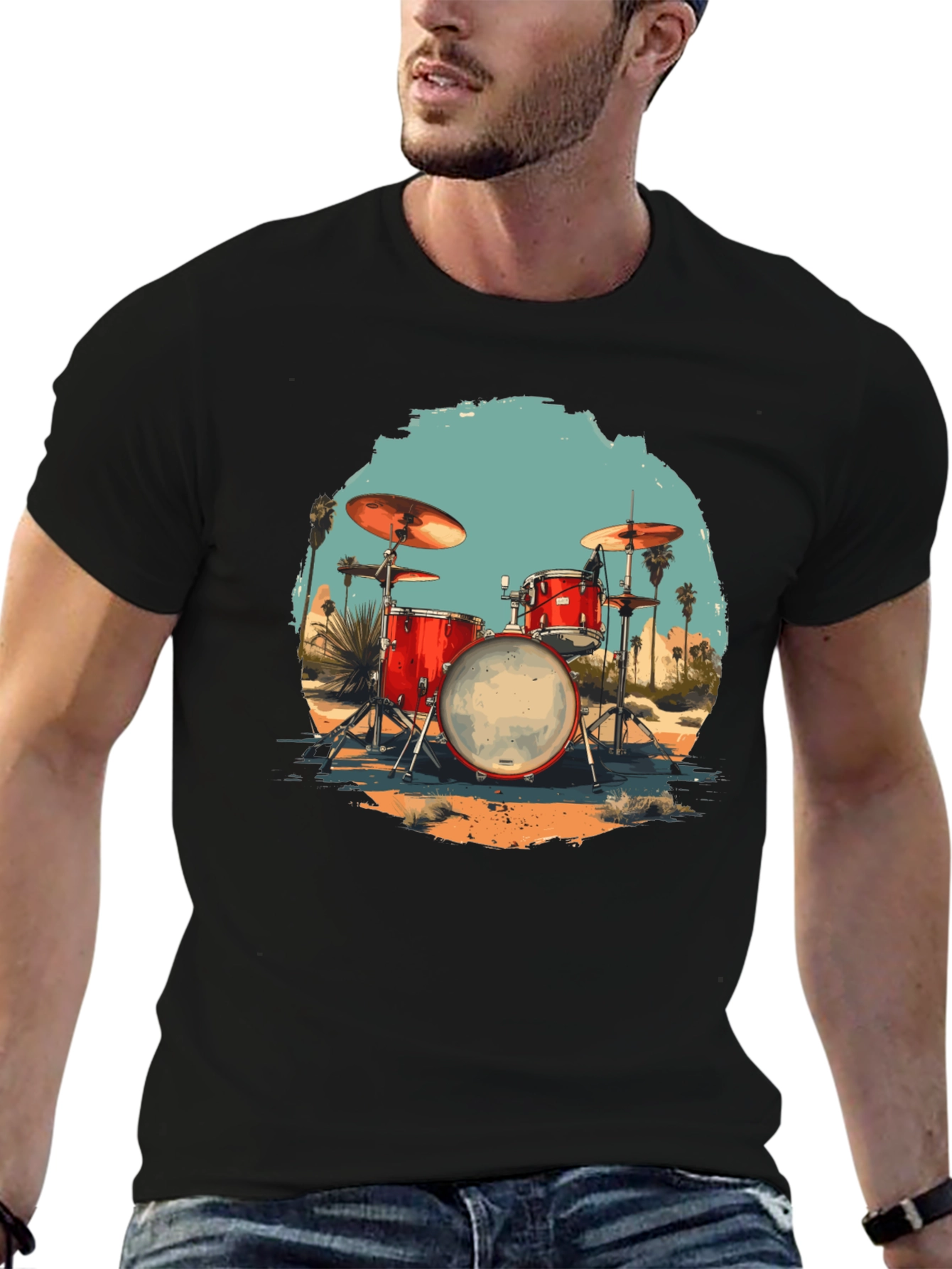 Drum Set Graphic Tee - Desert Vibes