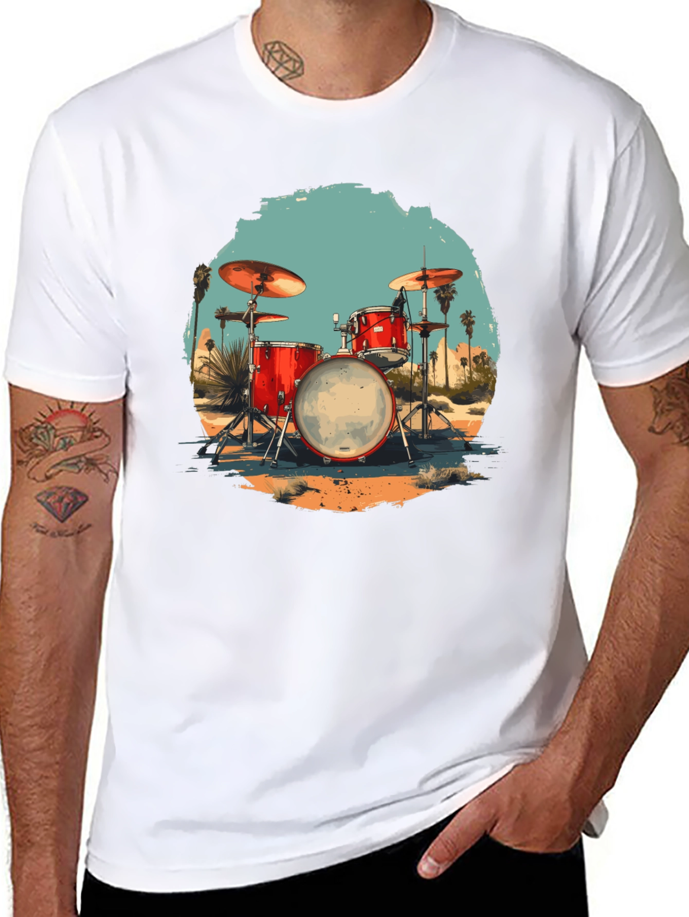 Drum Set Graphic Tee - Desert Vibes