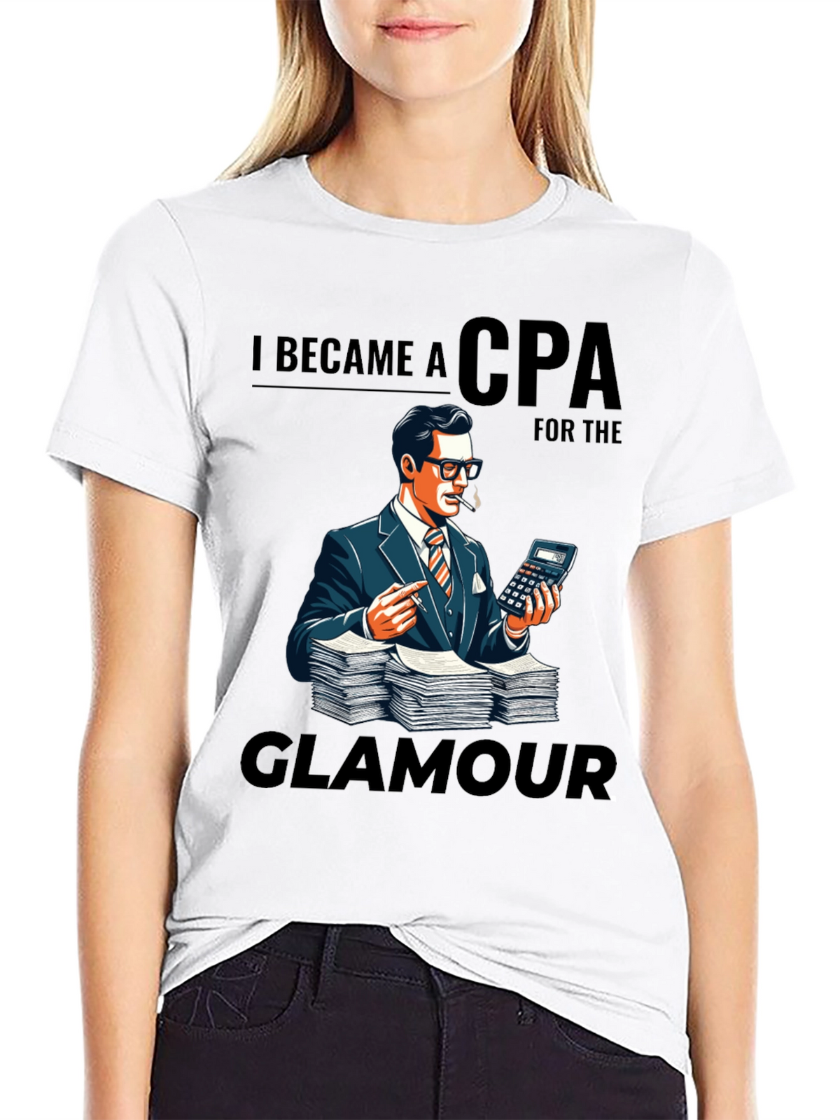 CPA Glamour T-Shirt - Accountant Humor Tee