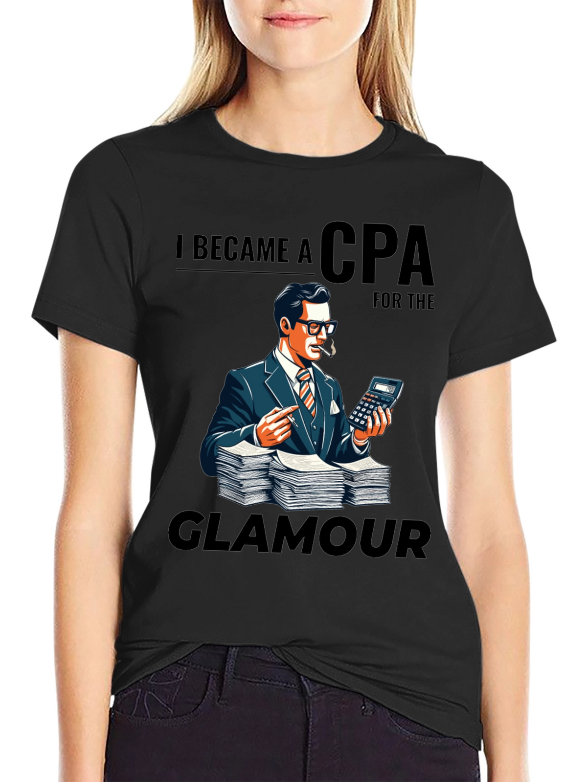 CPA Glamour T-Shirt - Accountant Humor Tee