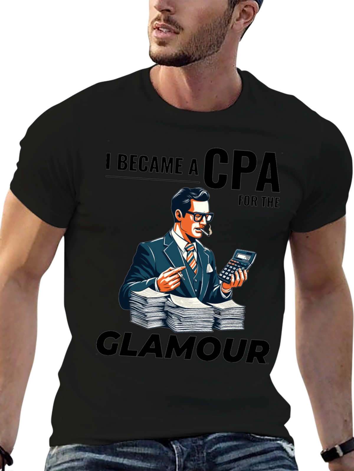 CPA Glamour T-Shirt - Accountant Humor Tee