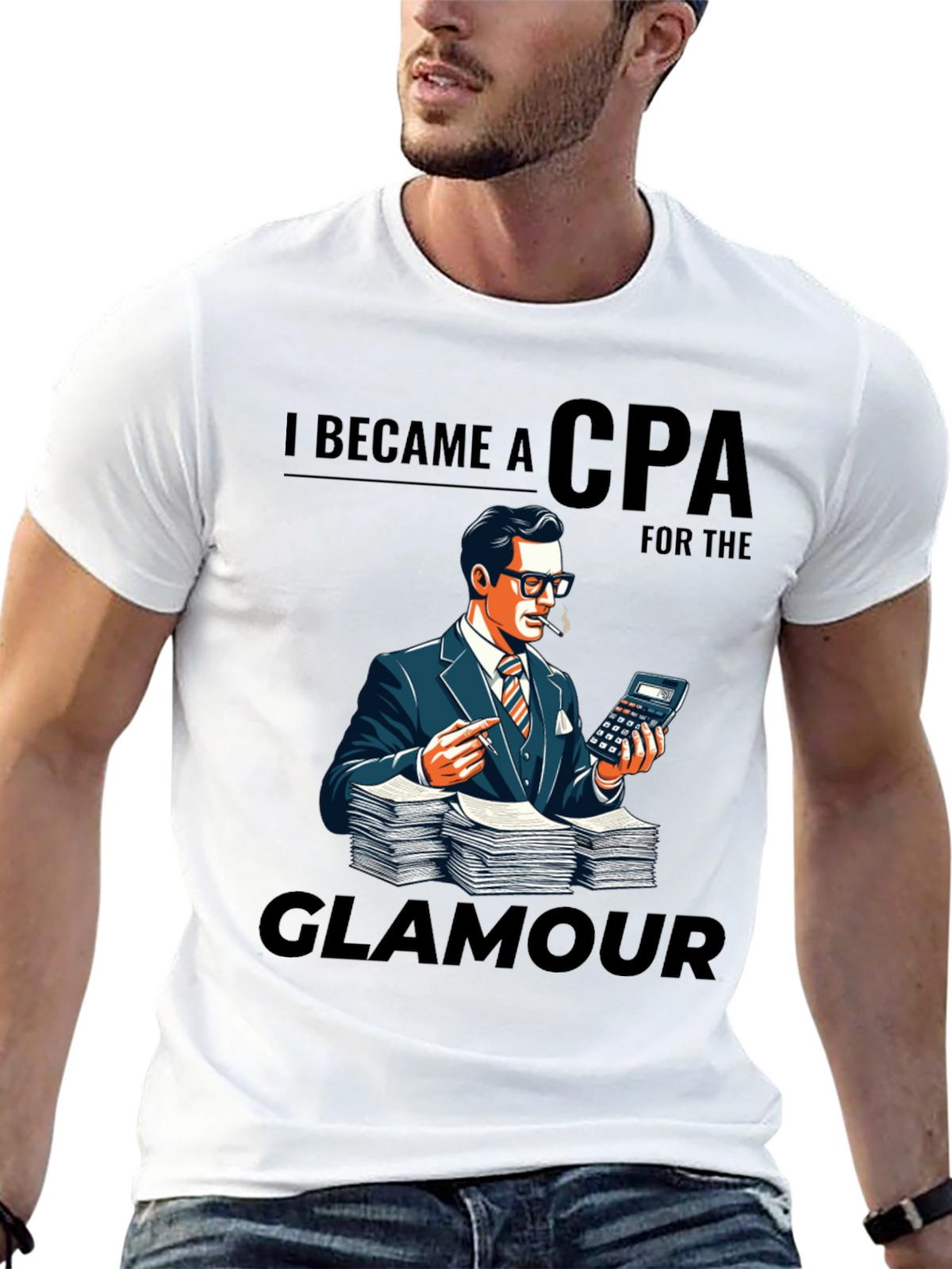 CPA Glamour T-Shirt - Accountant Humor Tee