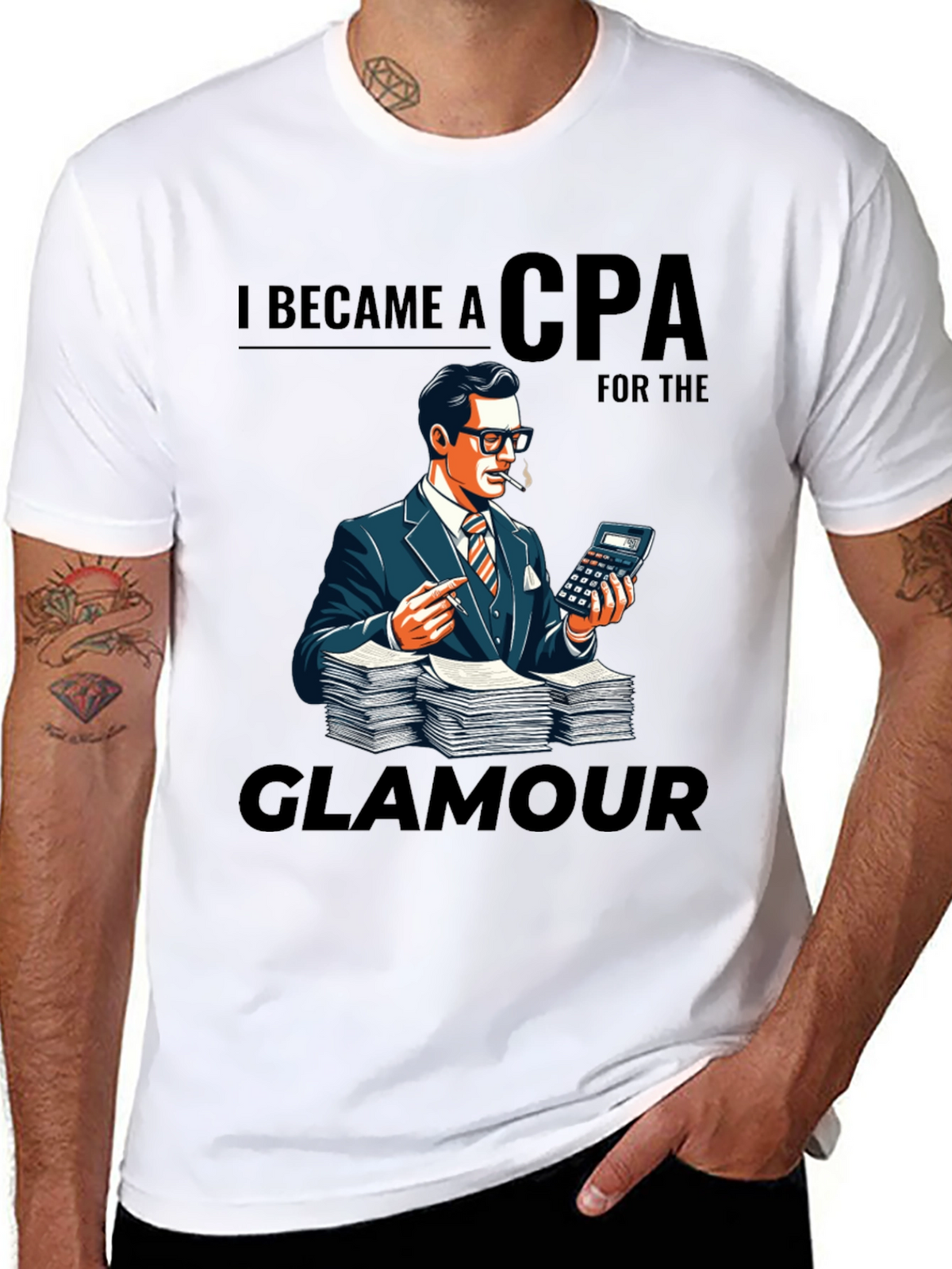 CPA Glamour T-Shirt - Accountant Humor Tee