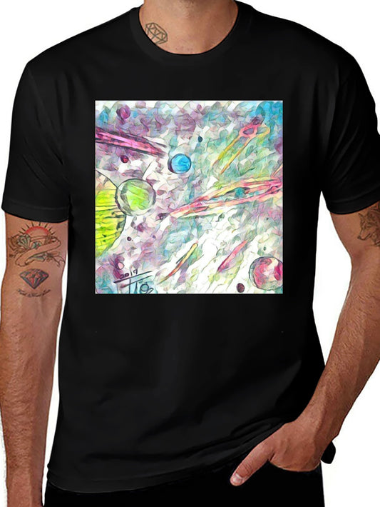 Abstract Art Tee - Colorful Graphic Print T-Shirt