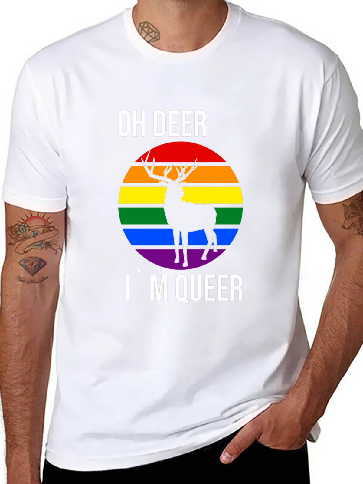 Oh Deer Im Queer Pride T-Shirt