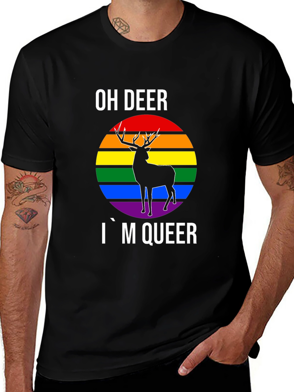 Oh Deer Im Queer Pride T-Shirt