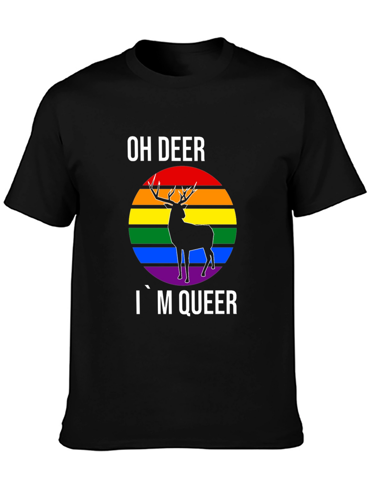 Oh Deer Im Queer Pride T-Shirt