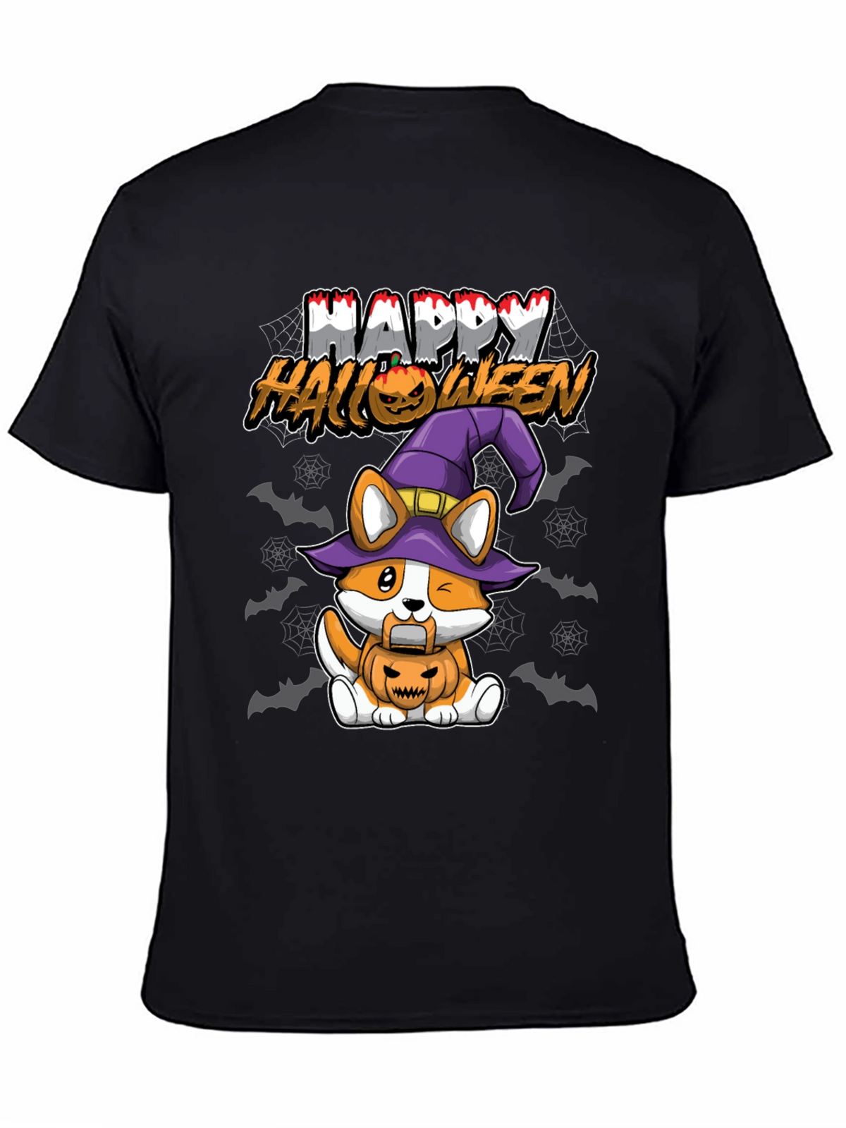 Happy Halloween Corgi Witch T-Shirt