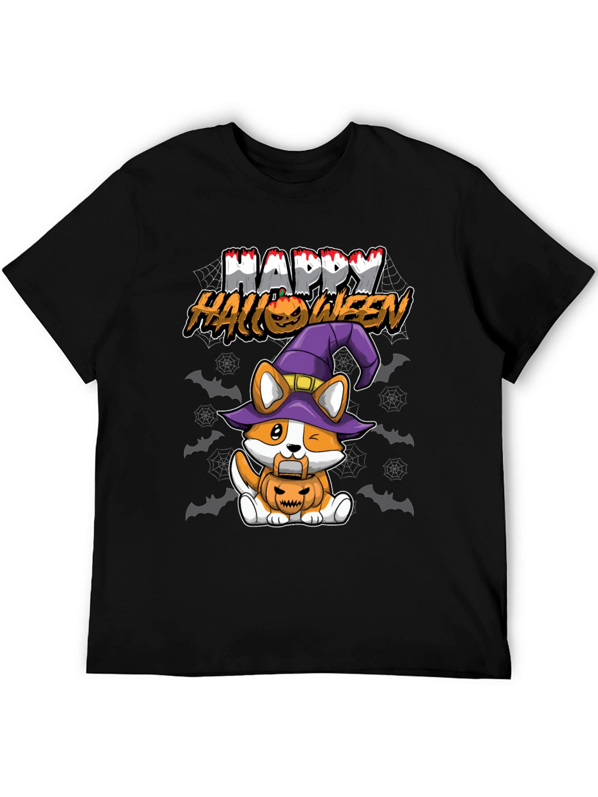 Happy Halloween Corgi Witch T-Shirt