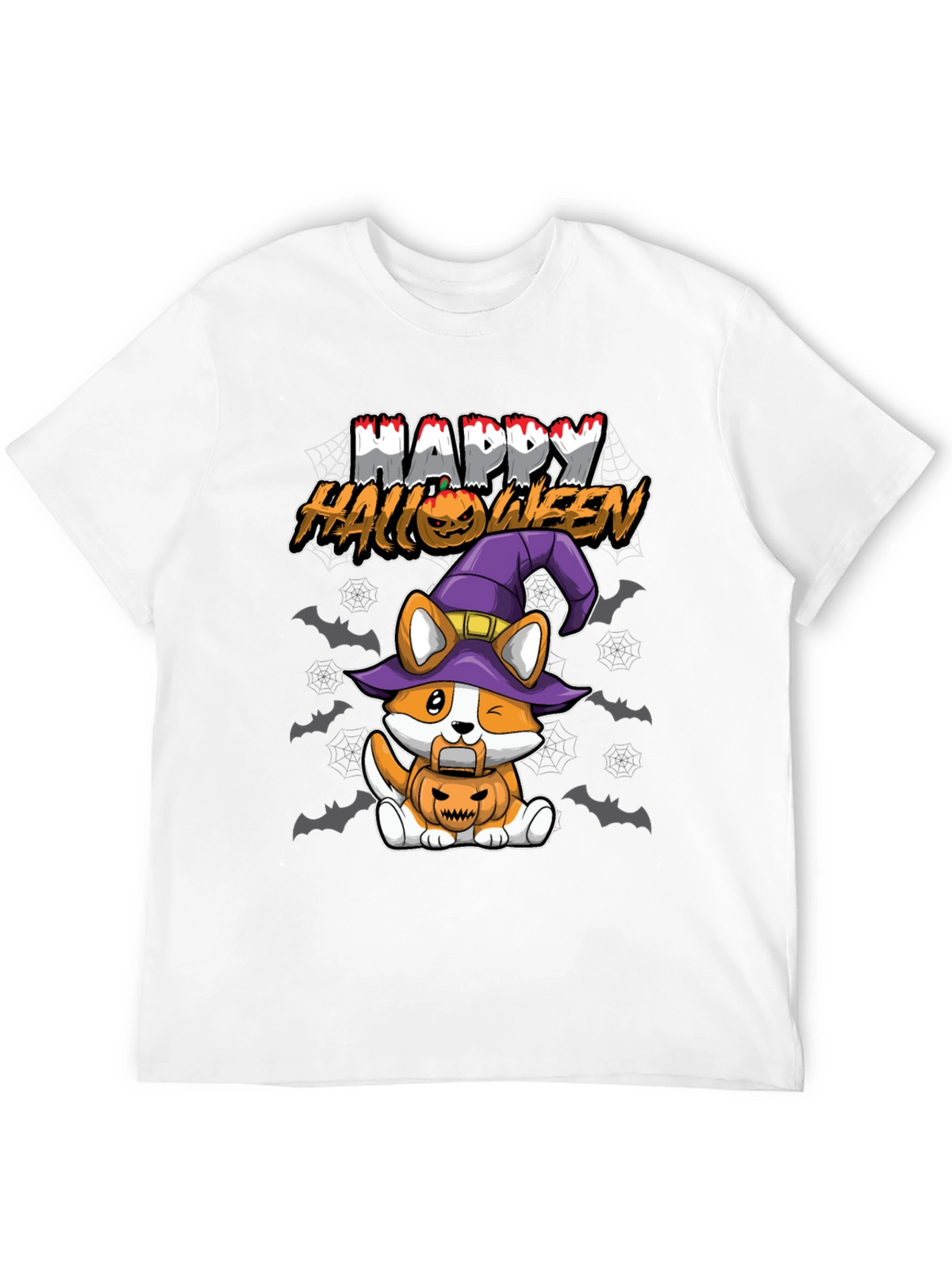 Happy Halloween Corgi Witch T-Shirt