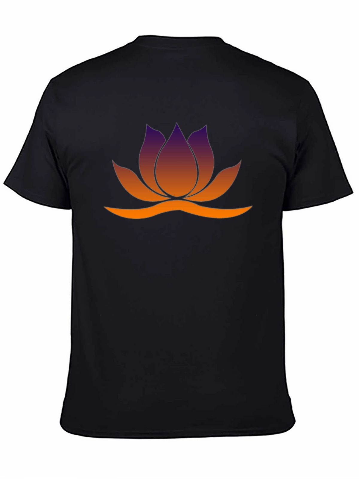 Lotus Flower Graphic Tee - Black