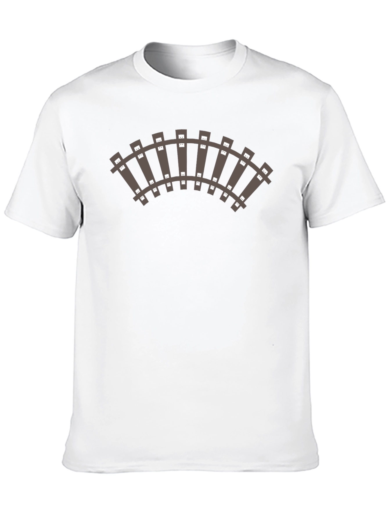 Train Track Graphic Black T-Shirt