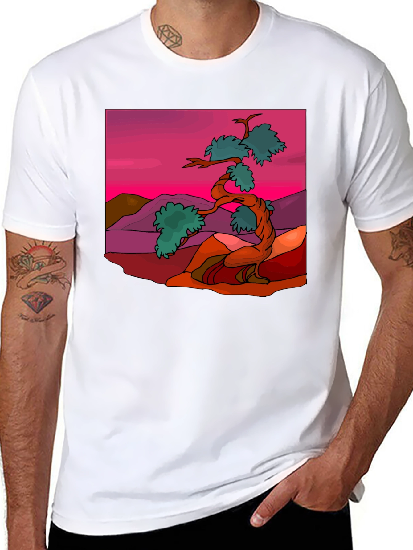 Bonsai Tree Graphic Tee - Stylish Nature Inspired Design