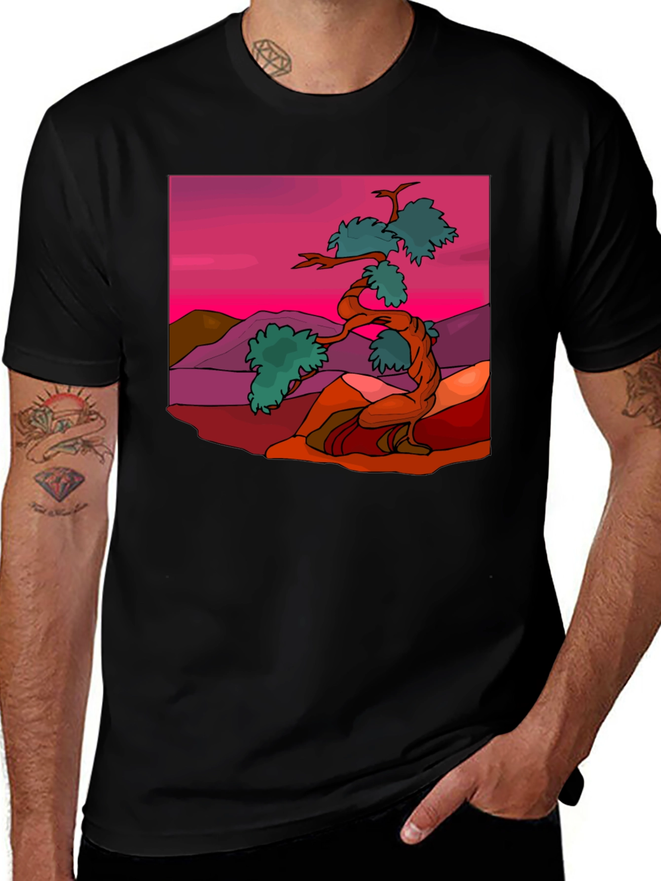 Bonsai Tree Graphic Tee - Stylish Nature Inspired Design