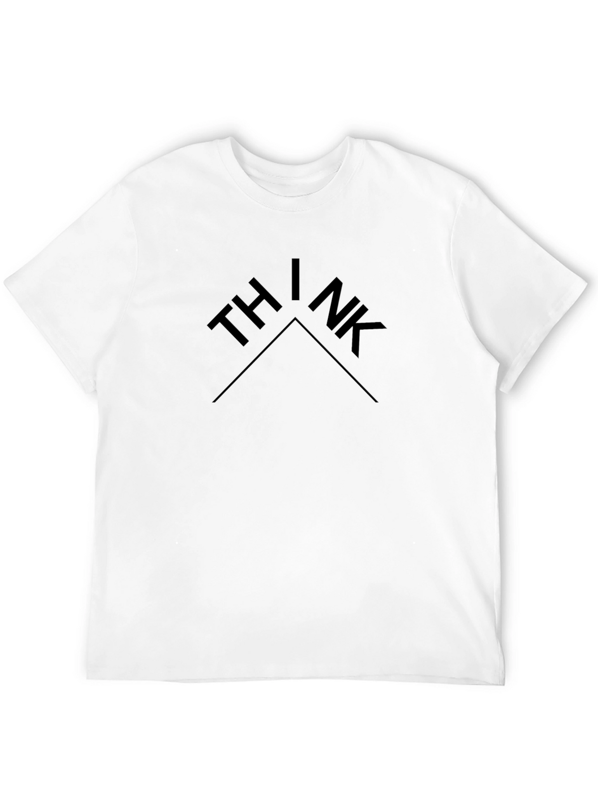 Minimalist Think Graphic Black T-Shirt
