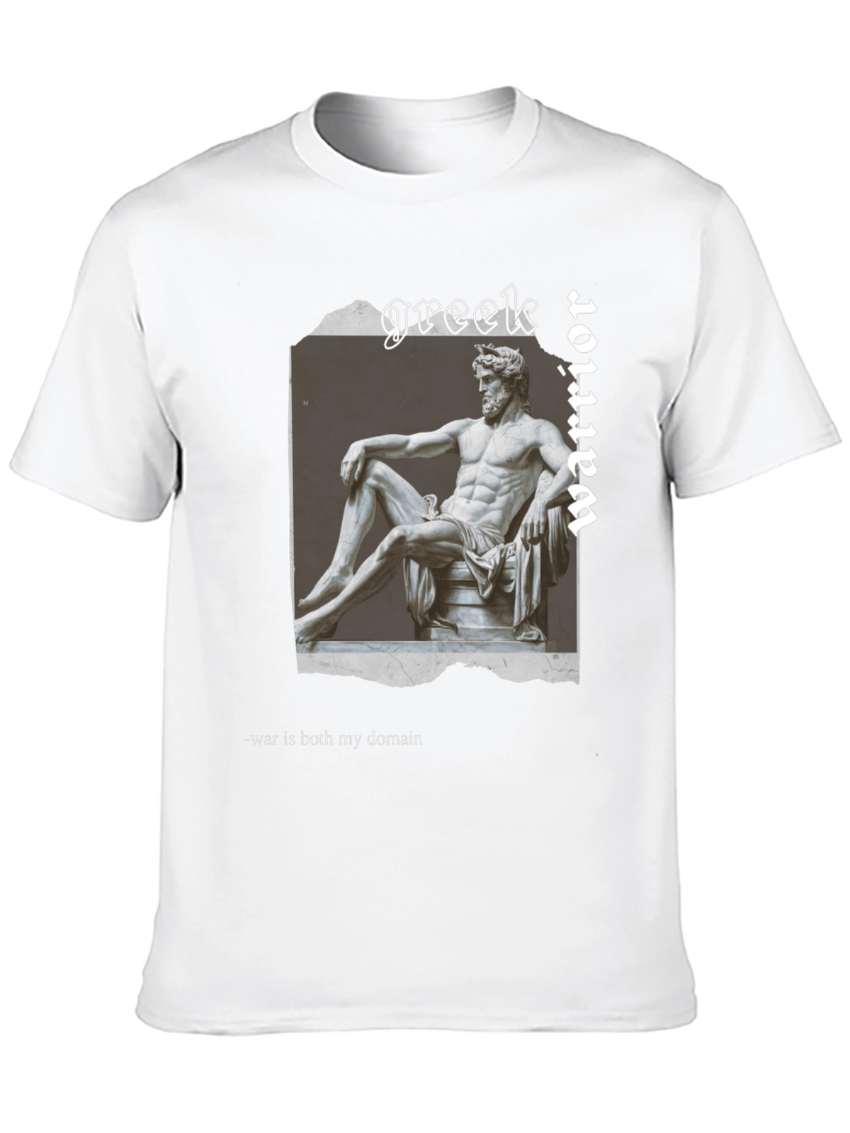 Greek Warrior Graphic Tee - Stylish Mens T-Shirt