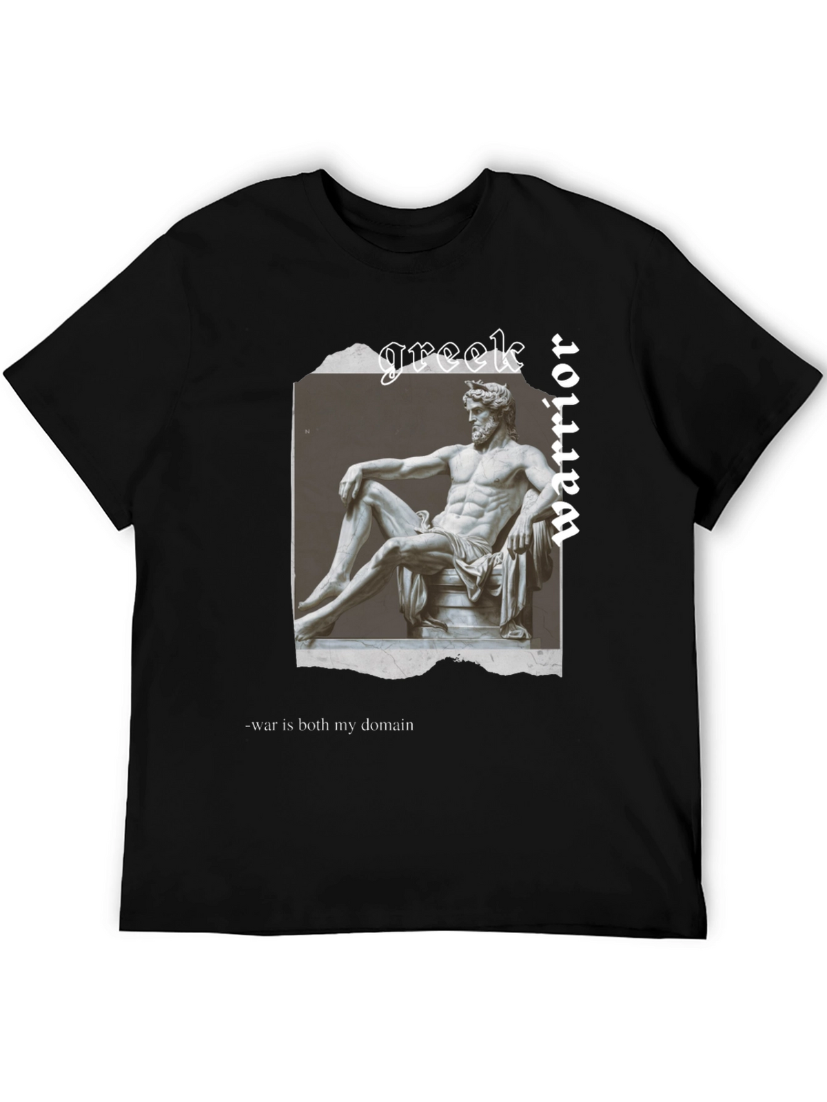 Greek Warrior Graphic Tee - Stylish Mens T-Shirt