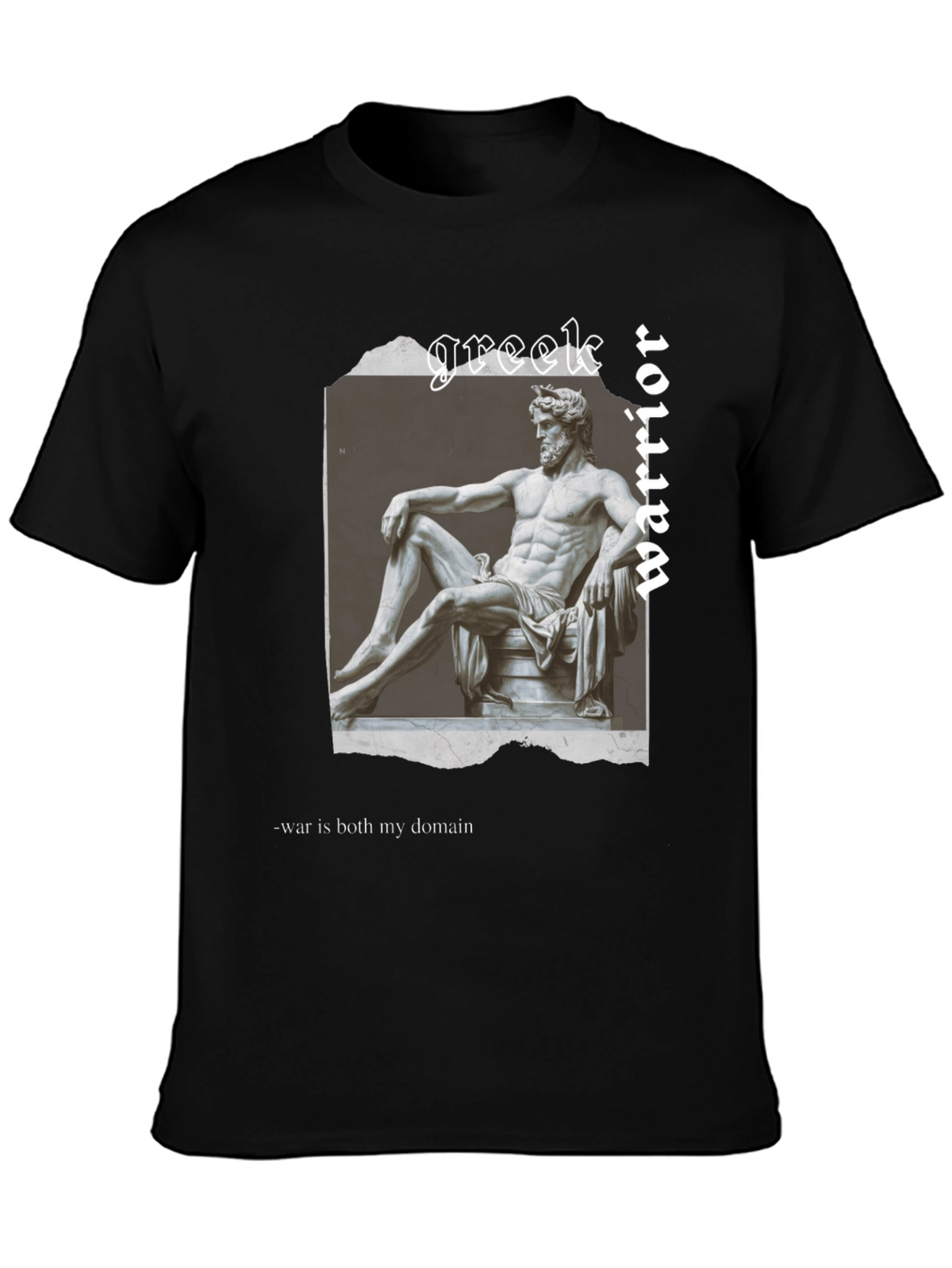 Greek Warrior Graphic Tee - Stylish Mens T-Shirt
