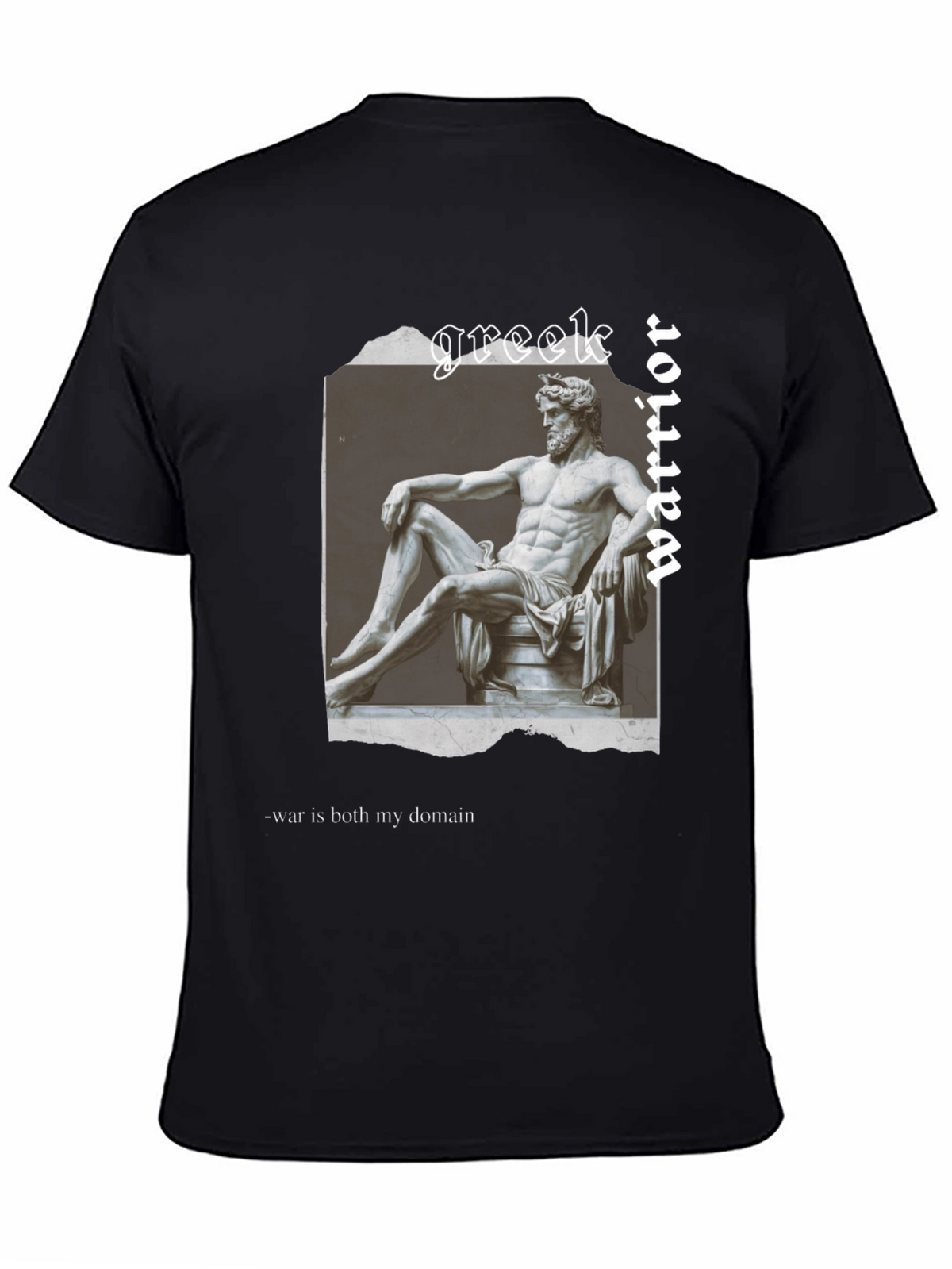 Greek Warrior Graphic Tee - Stylish Mens T-Shirt