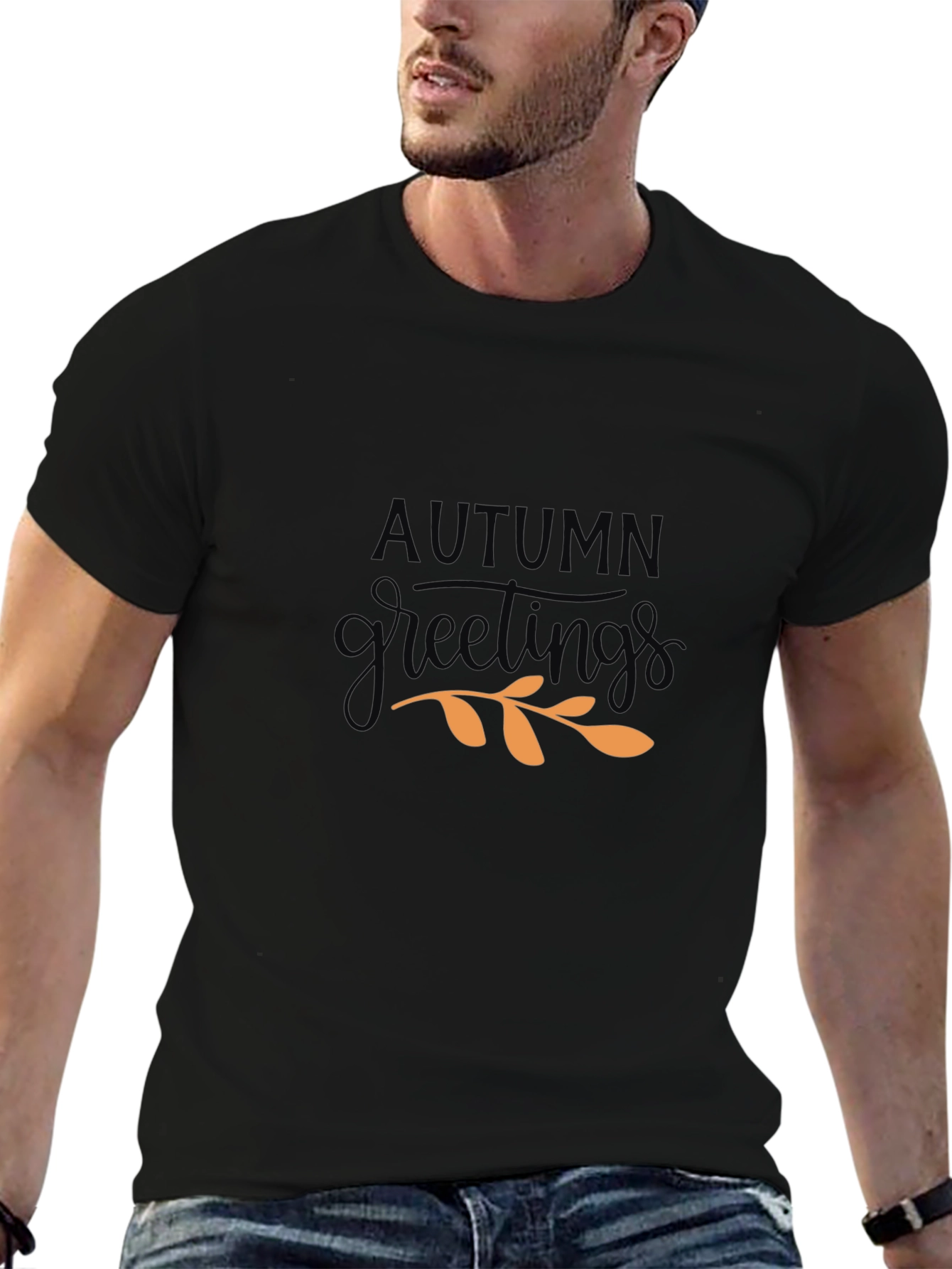 Autumn Greetings T-Shirt - Black