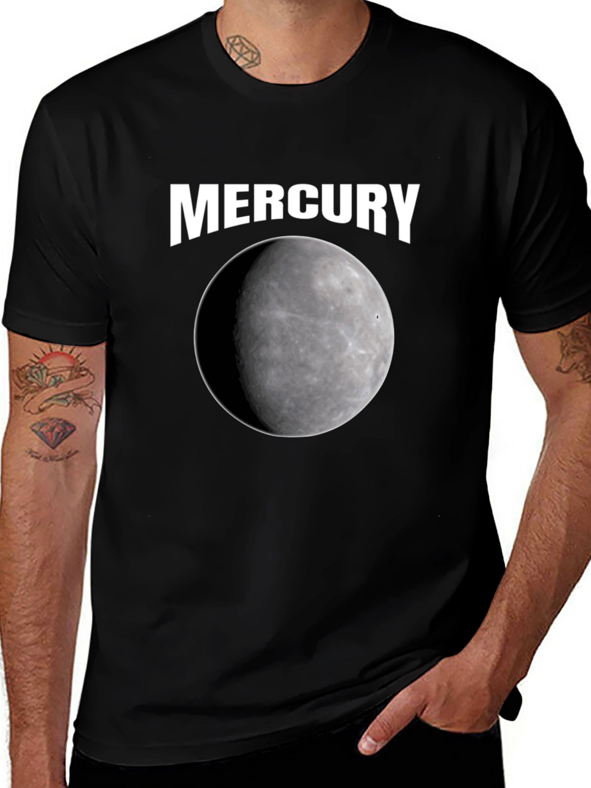 Mercury Planet Graphic Black T-Shirt