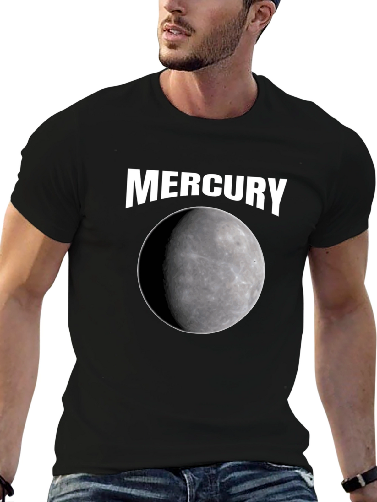 Mercury Planet Graphic Black T-Shirt