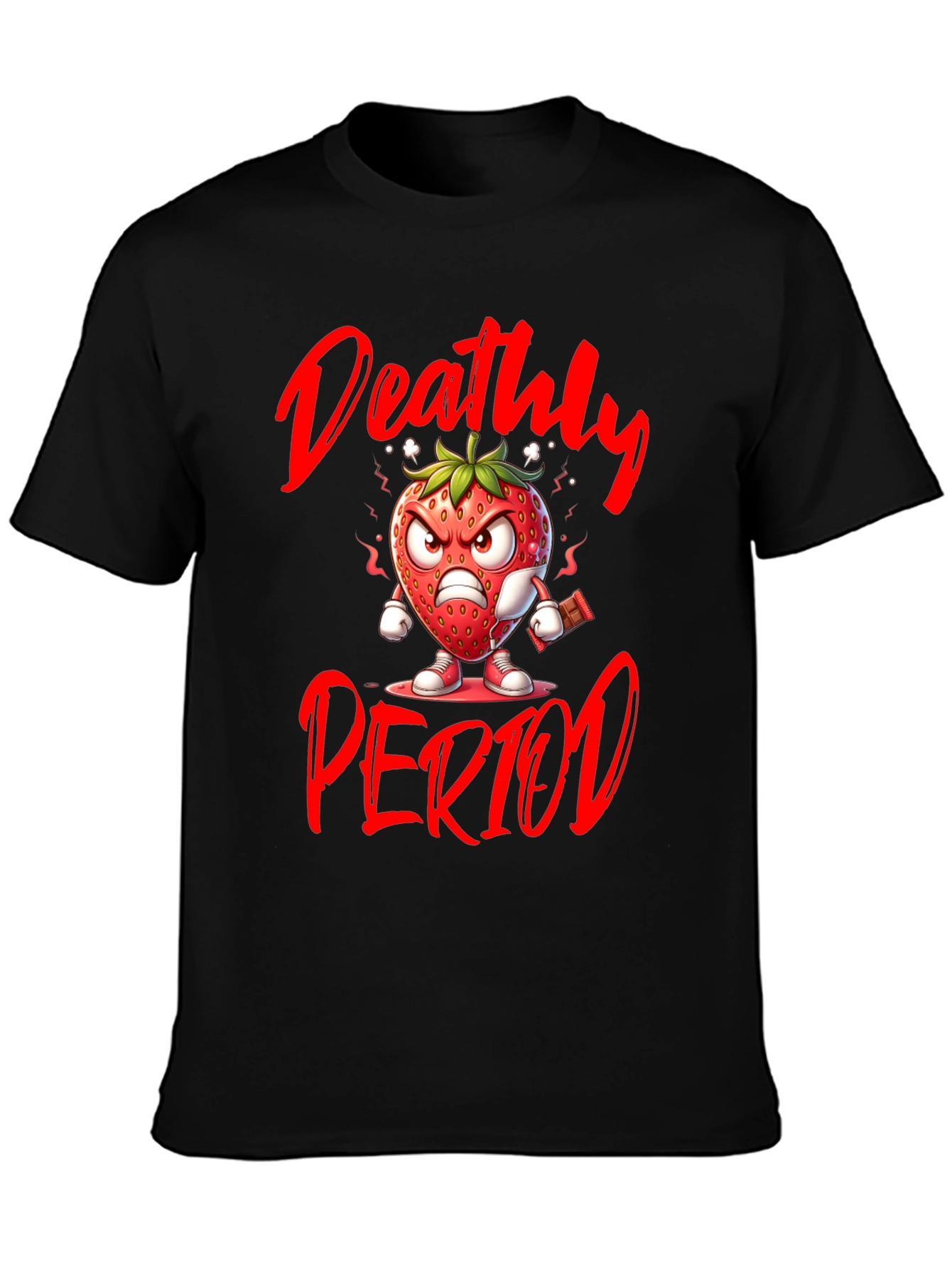 Deathly Period T-Shirt - Angry Strawberry