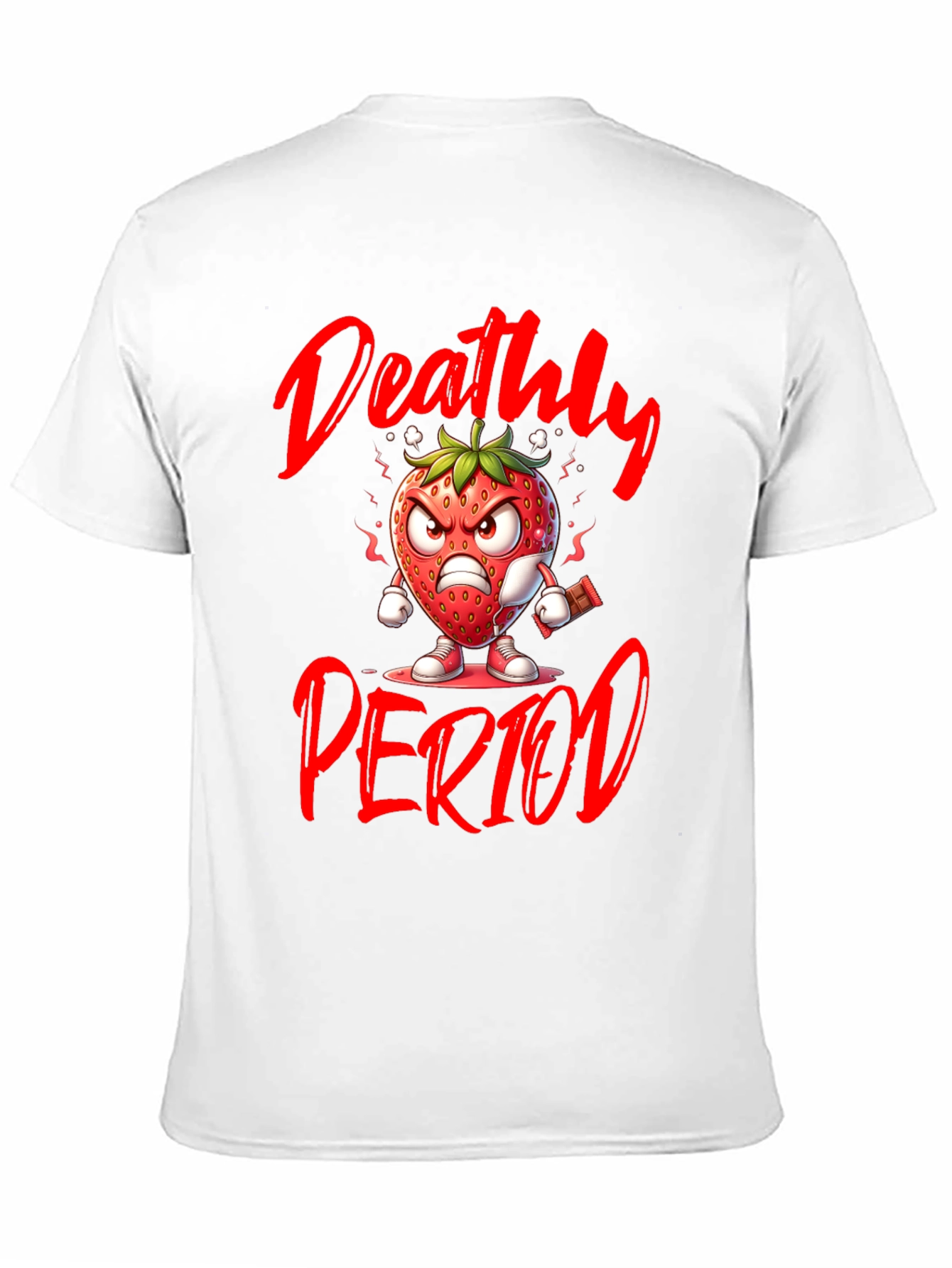 Deathly Period T-Shirt - Angry Strawberry