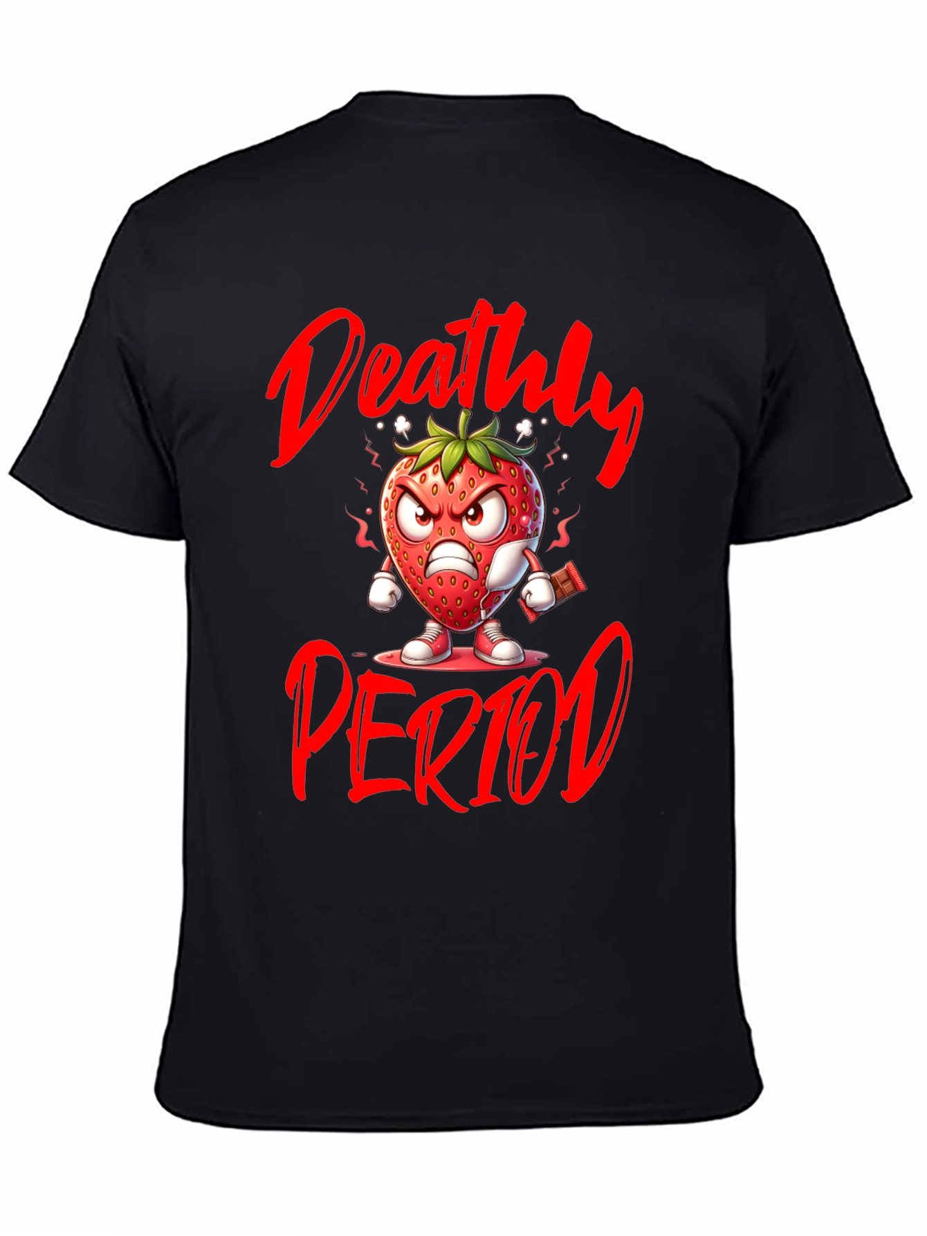 Deathly Period T-Shirt - Angry Strawberry