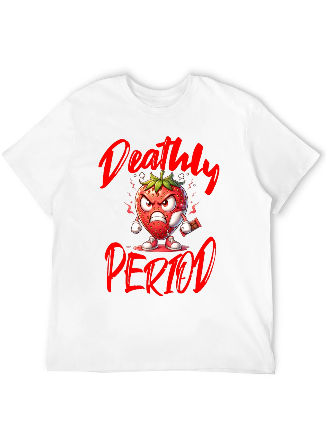 Deathly Period T-Shirt - Angry Strawberry