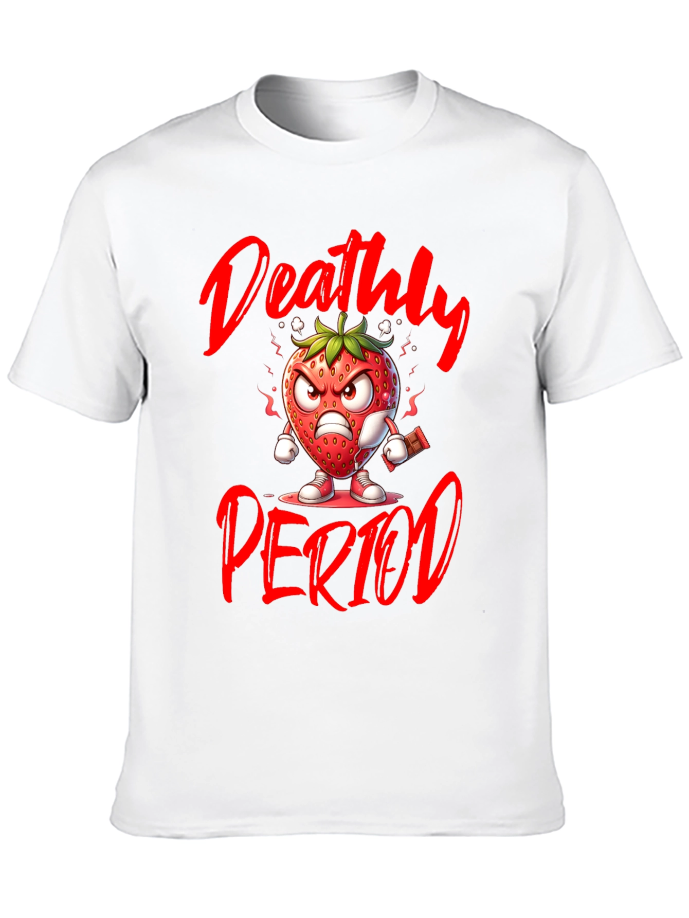 Deathly Period T-Shirt - Angry Strawberry