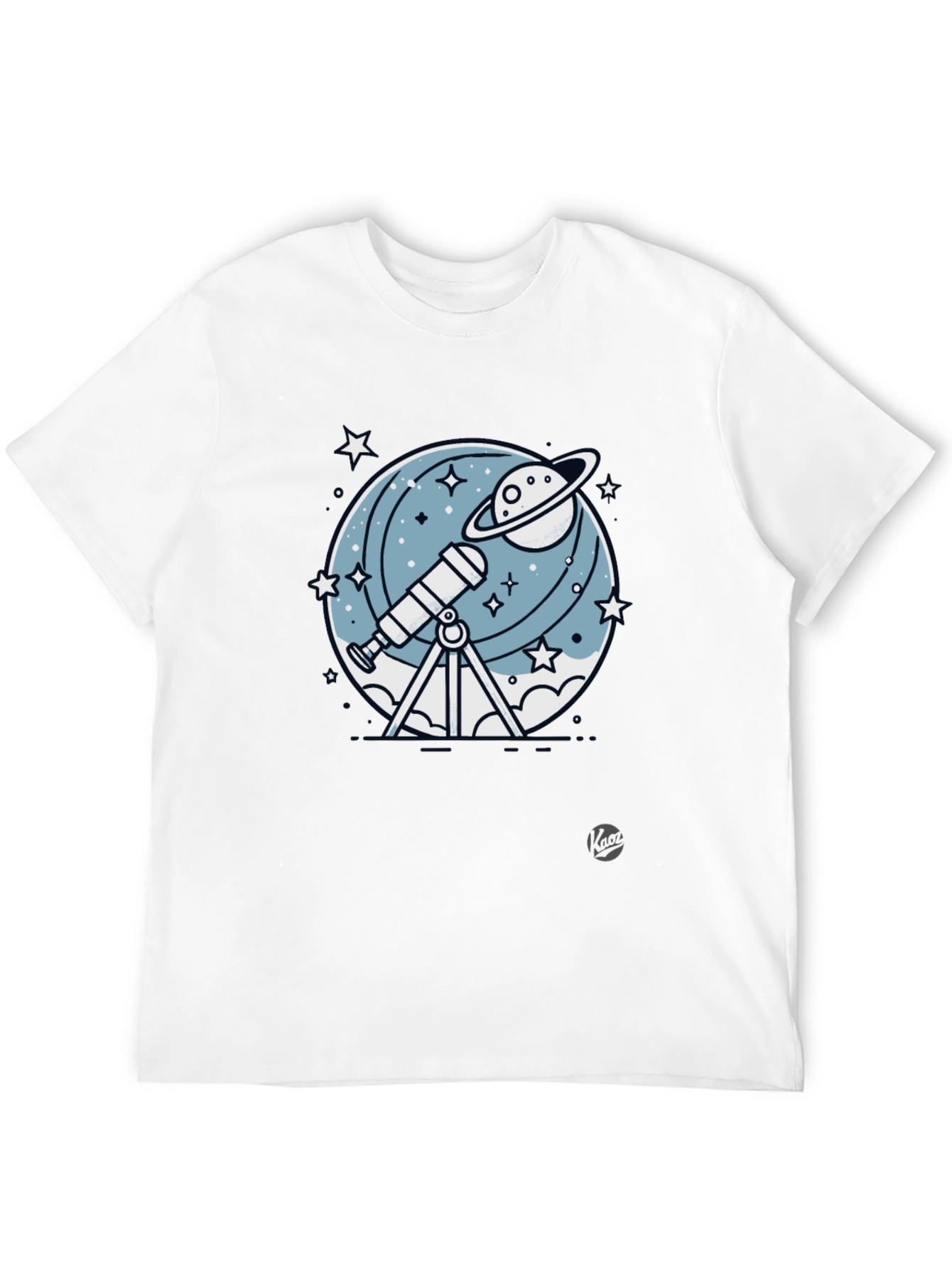 Cosmic Telescope Graphic Tee - Space Explorer T-Shirt