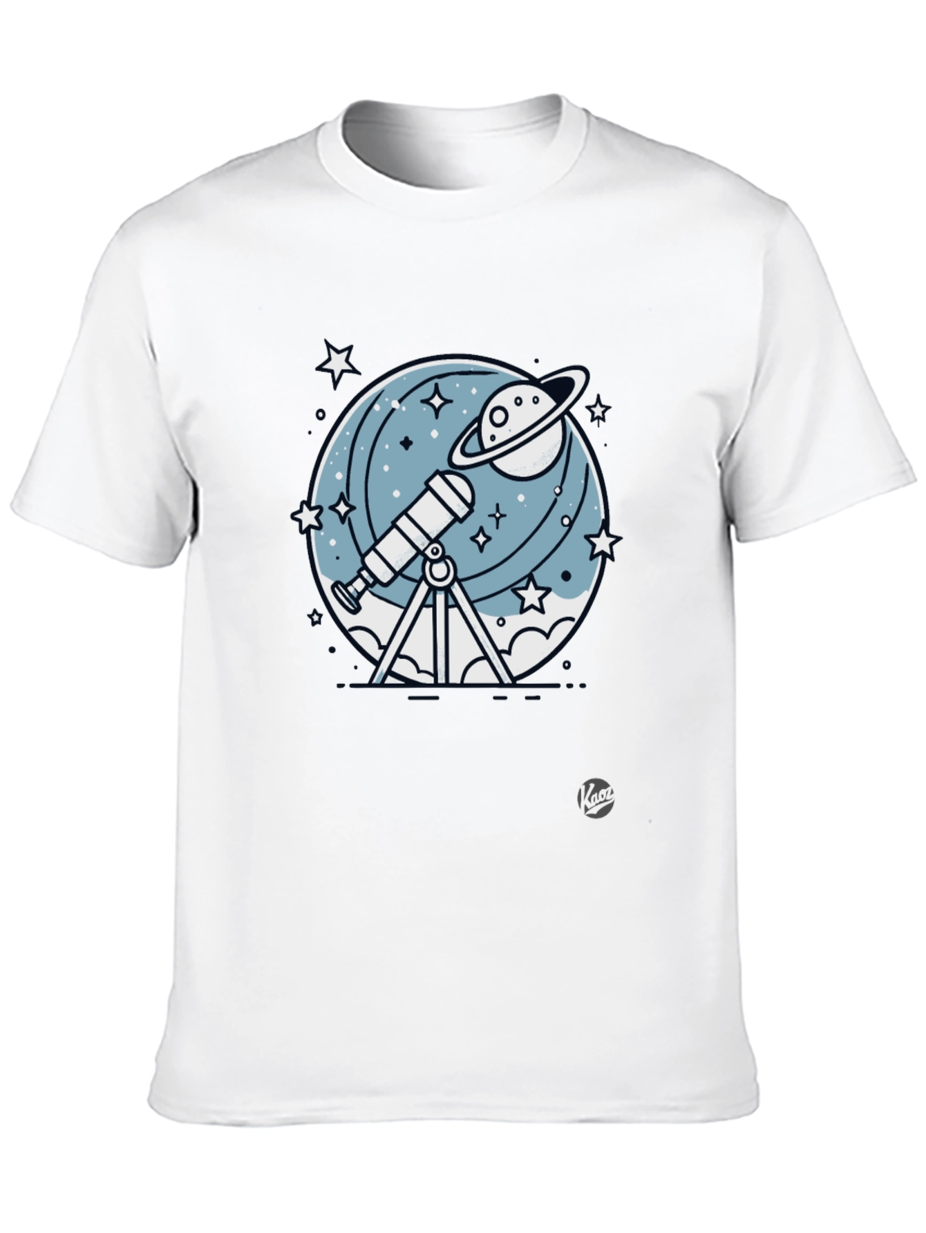Cosmic Telescope Graphic Tee - Space Explorer T-Shirt