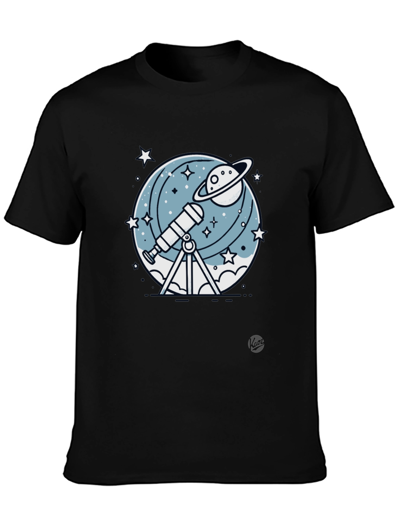 Cosmic Telescope Graphic Tee - Space Explorer T-Shirt