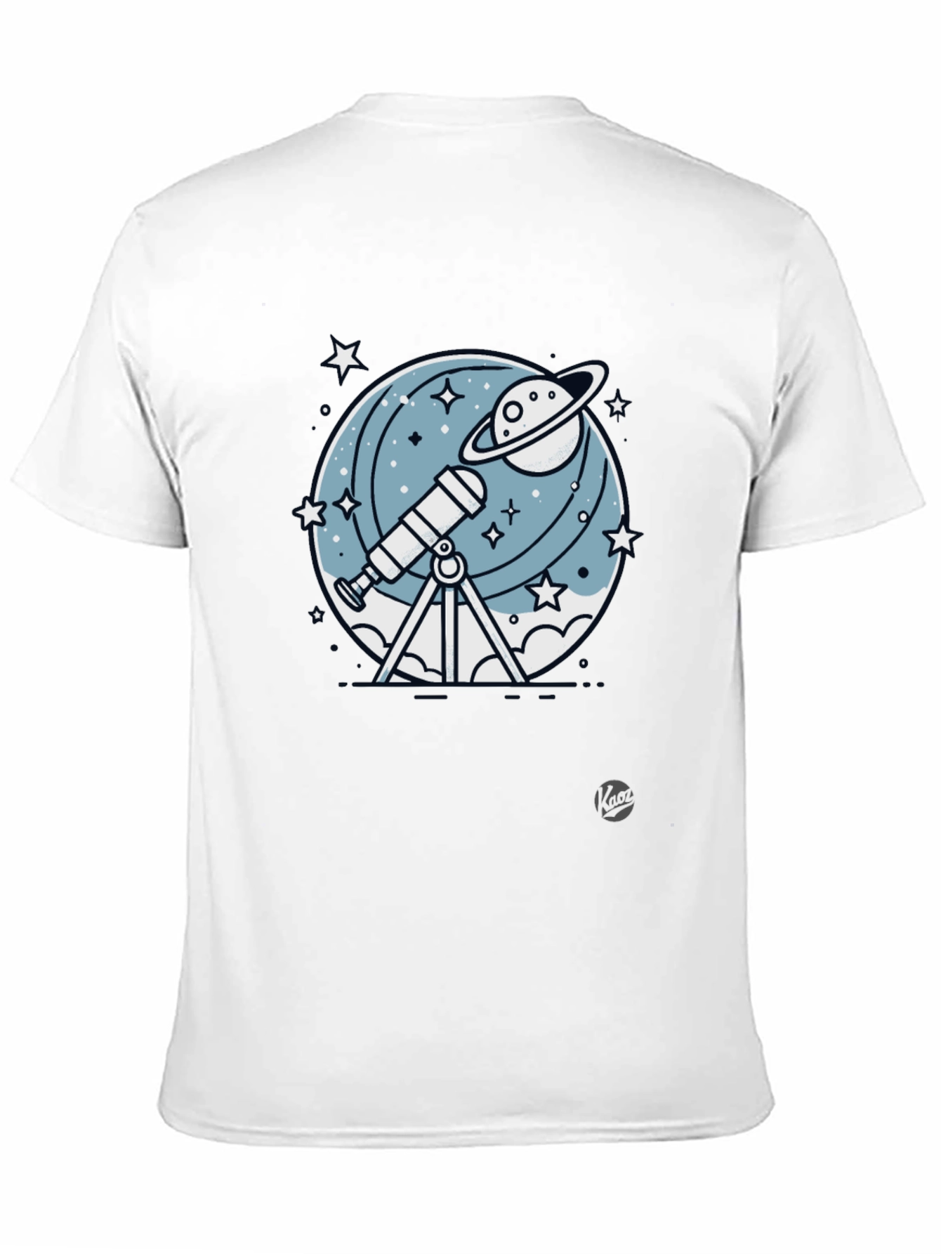 Cosmic Telescope Graphic Tee - Space Explorer T-Shirt