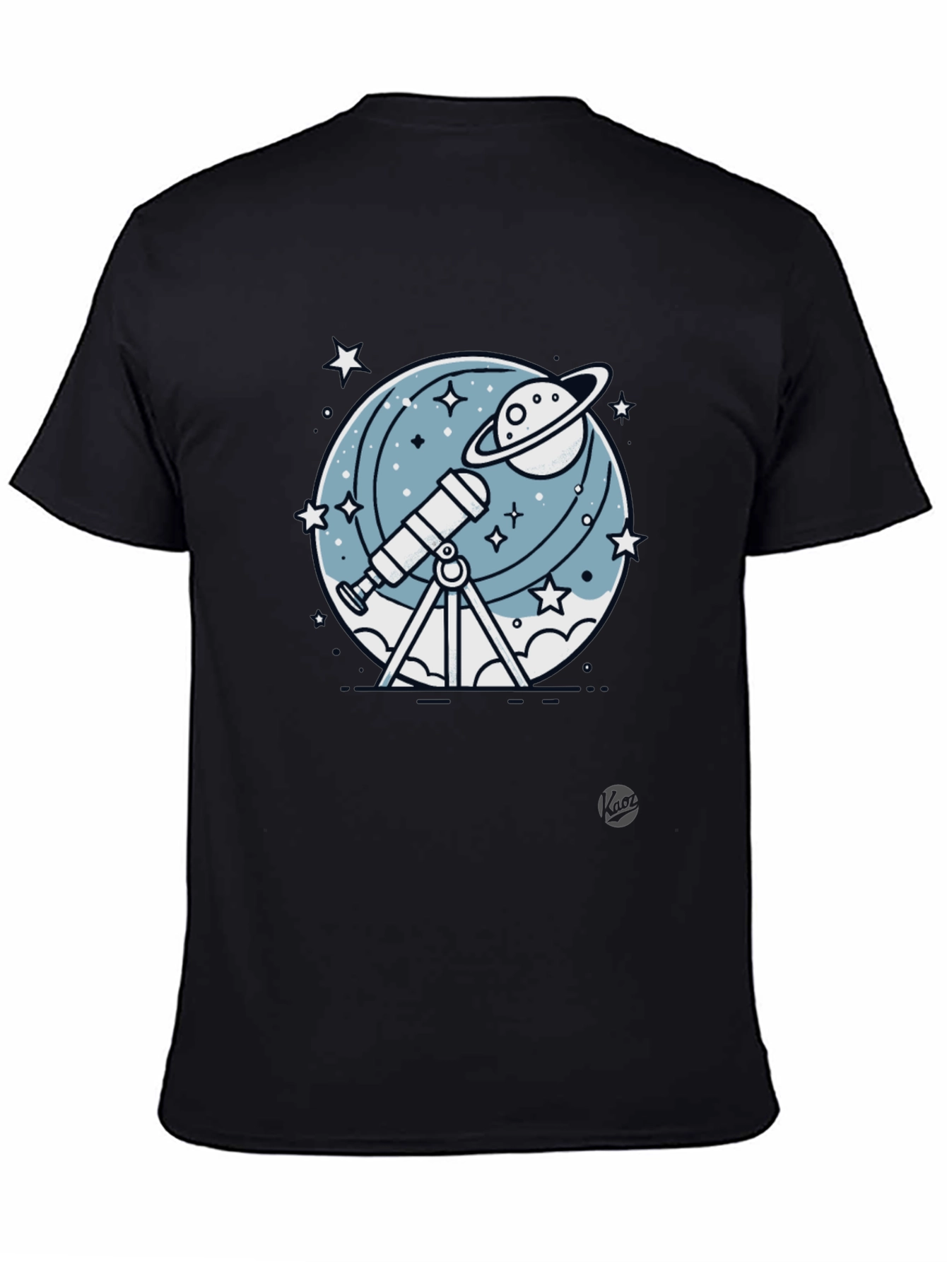 Cosmic Telescope Graphic Tee - Space Explorer T-Shirt